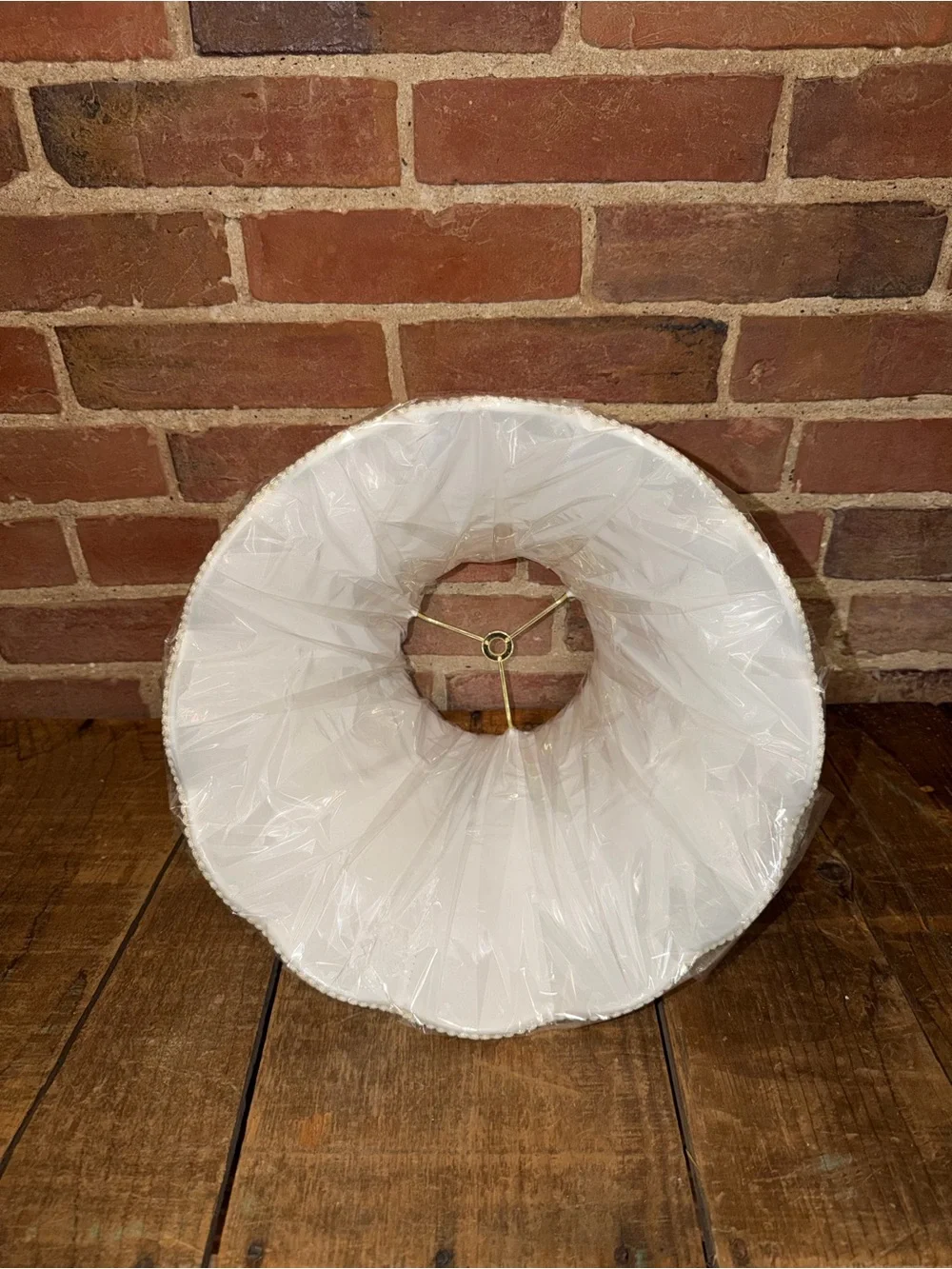 Vintage Victorian Classic Cream Scalloped Lamp Shade - Neutral Home Accent